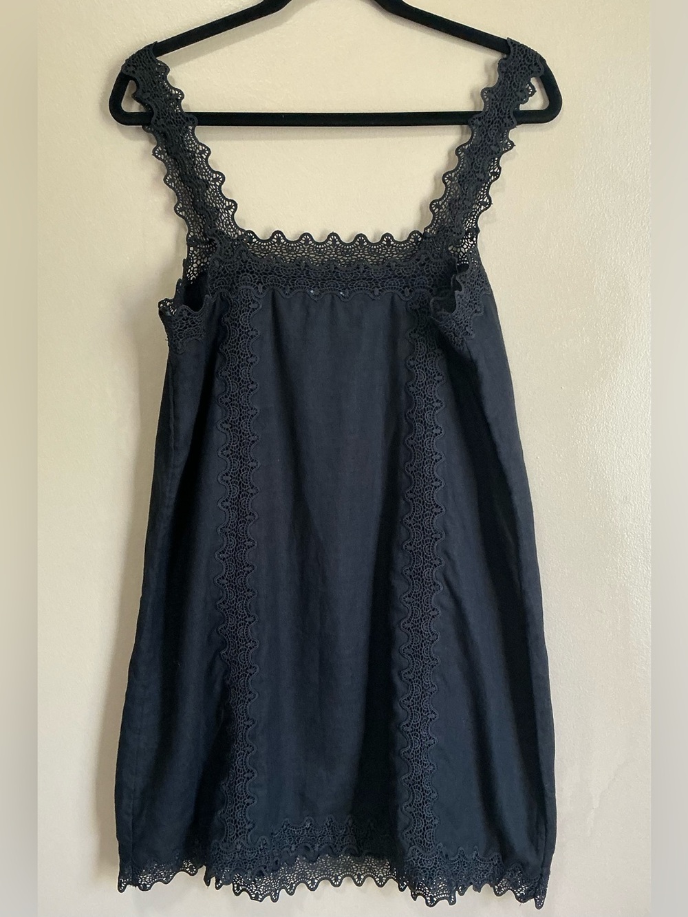 J. Crew Black Lace-Trim Camisole Tank